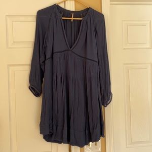 Free People Blue Boho peasant dress